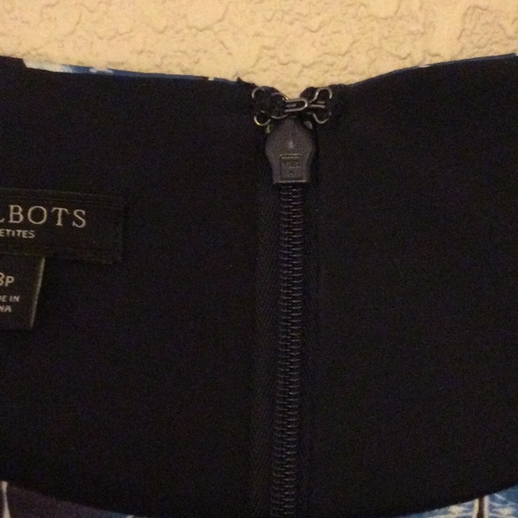 Talbots Sleeveless Blue Fit & Flare Dress - Picture 10 of 10